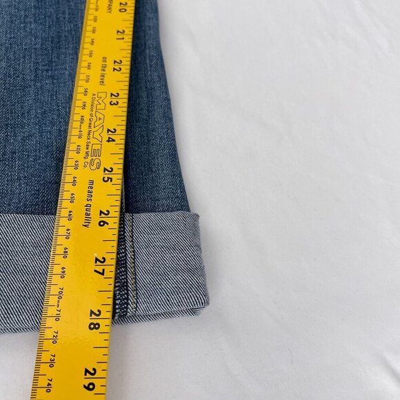 Pilcro & The Letterpress Parallel Cuffed Hem Slim Straight Denim Jeans Women 27 - Picture 13 of 14